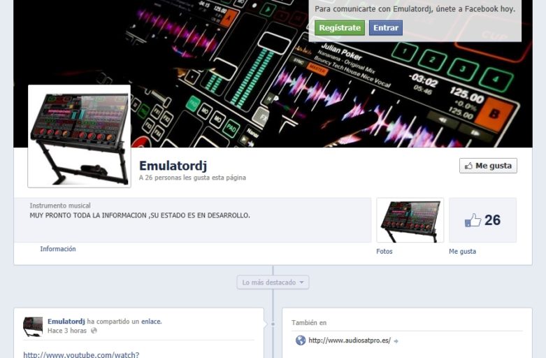 Emulator y Audiosat en Facebook